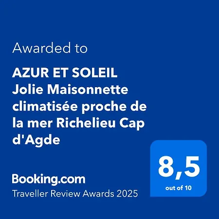 Azur Et Soleil Jolie Maisonnette Climatisee Proche De La Richelieu Cap D'agde * Agde